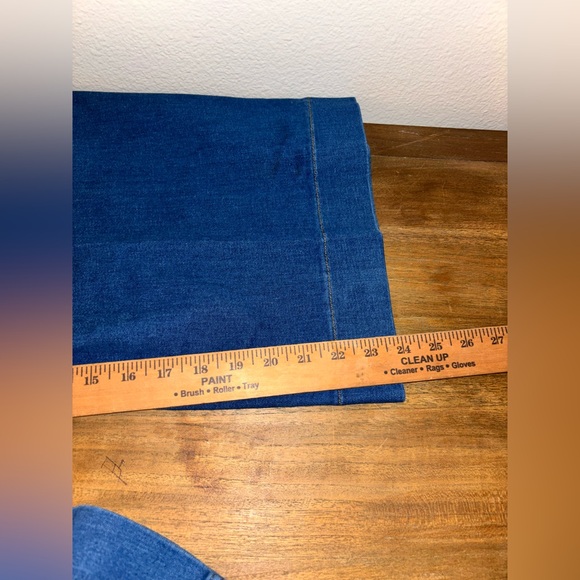 NWT SPANX Shape EveryWear Cropped Wide Leg Washed Blue Size large petite - Picture 7 of 8